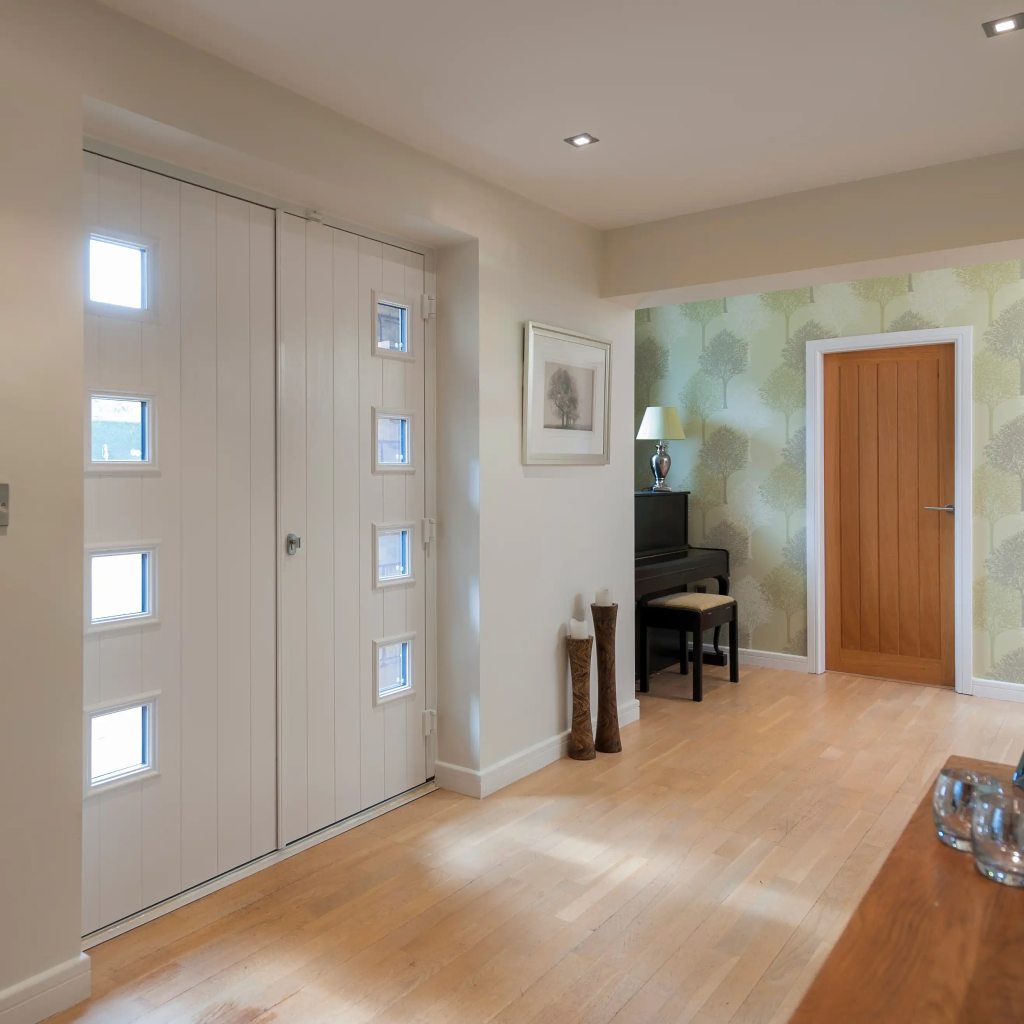 Solidor Edinburgh Solid Composite Traditional Door In Cream Image