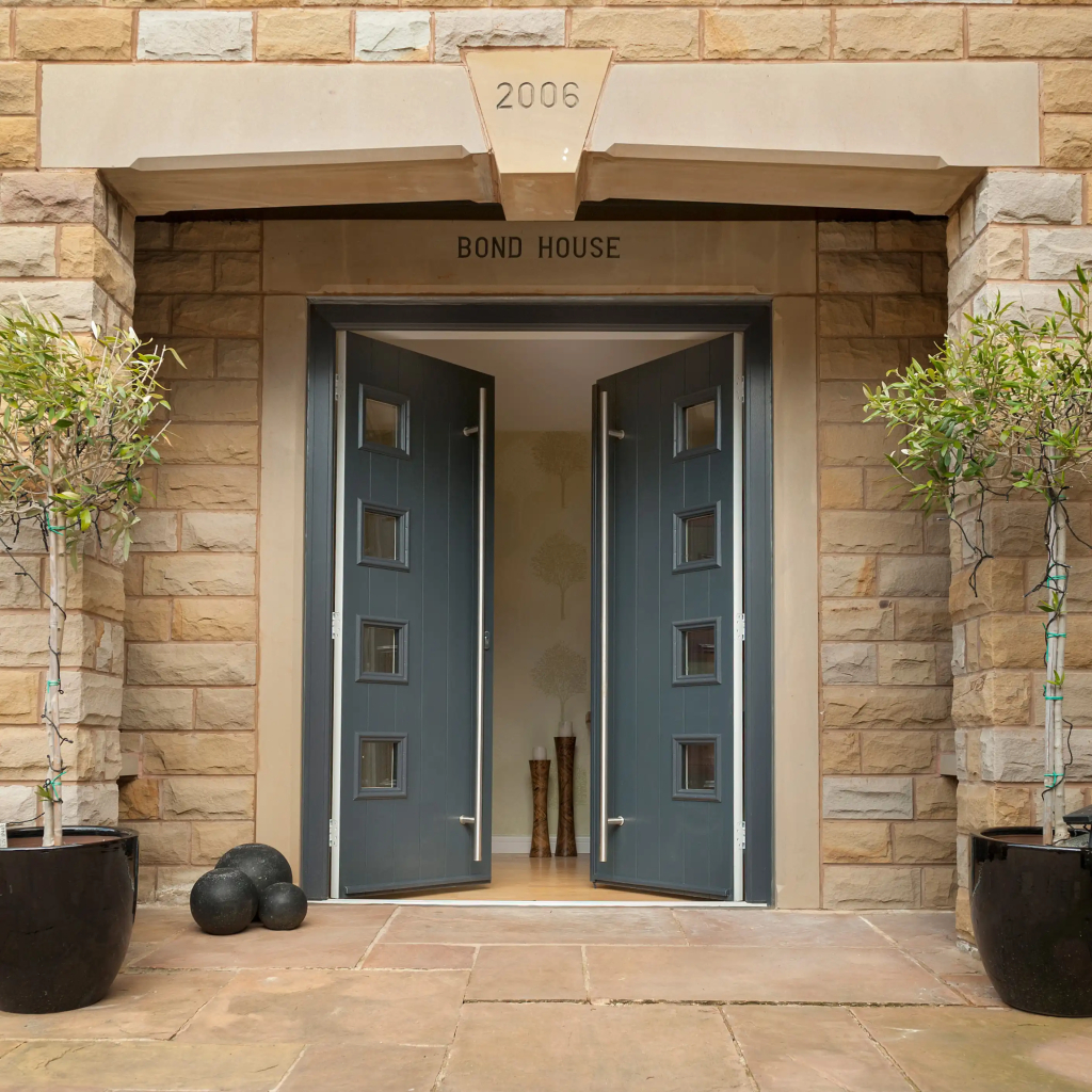 Solidor Roma Composite French Door In Anthracite Grey Image