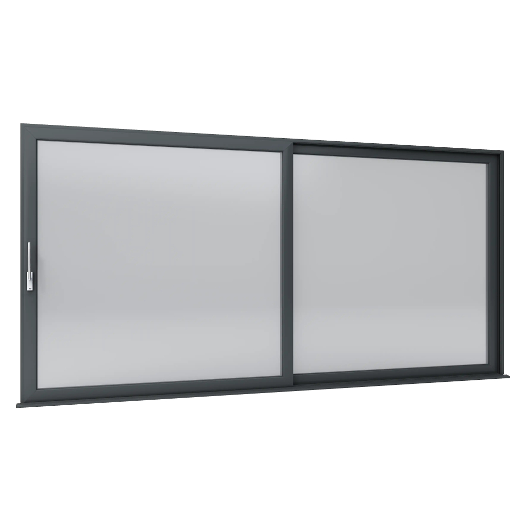 Reynaers CP130 2 Pane Lift & Slide Patio Door In Grey (Matt) - XO Doors Sliding in Right Direction (2000mm x 2100mm) Image