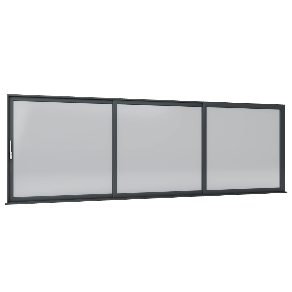 Reynaers CP130 3 Pane Lift & Slide Patio Door In Grey (Matt) - OXO Doors Sliding in Left Direction (3000mm x 2100mm) Image