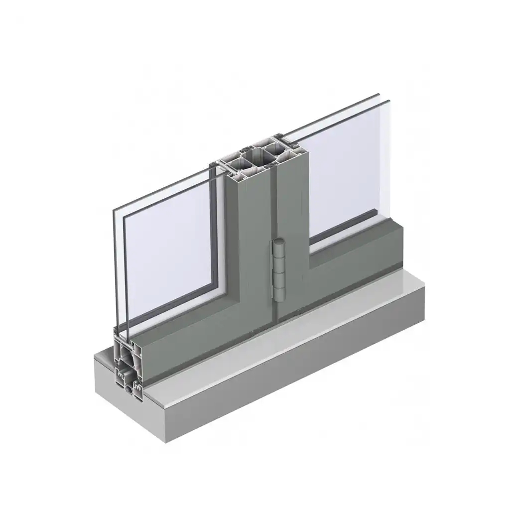 Reynaers CF68 2 Pane Bi-Fold Door In Grey (Matt) - All Doors Fold Left to Right (1400mm x 1700mm) Image