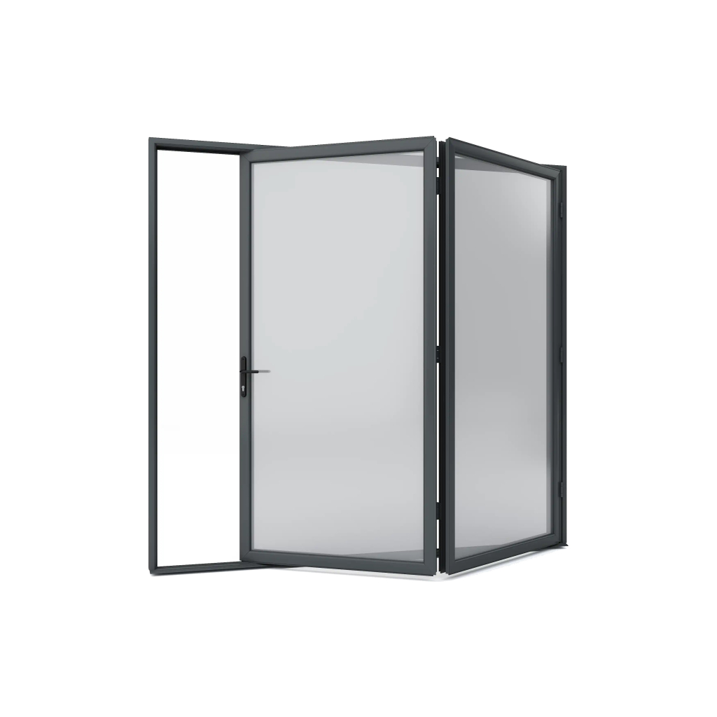 Korniche 2 Pane Bi-Fold Door In White (Satin) - All Doors Fold Right to Left (1400mm x 1810mm) Image