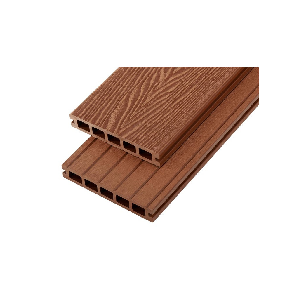 Cladco 2.4m Woodgrain Effect Hollow Domestic Grade Composite Decking Board In Redwood Image