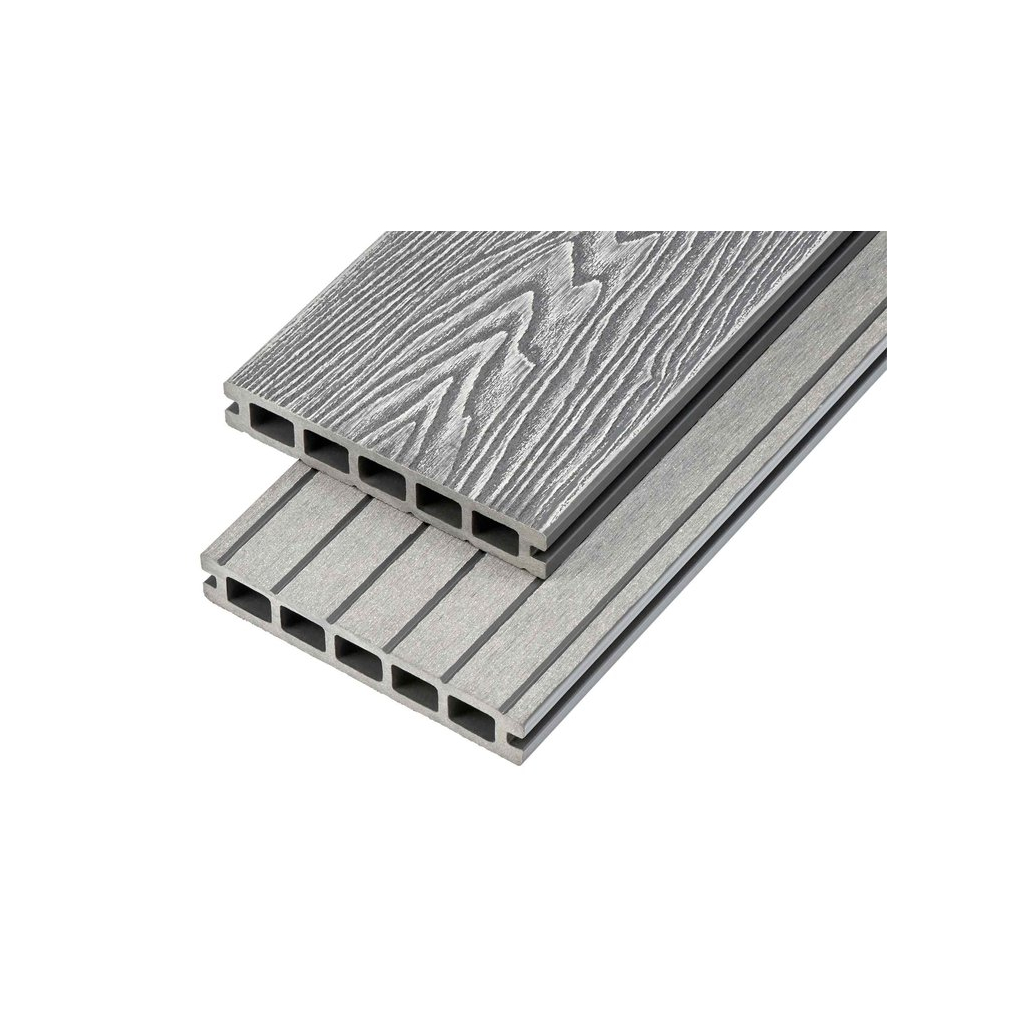 Cladco 4m Woodgrain Effect Hollow Domestic Grade Composite Decking Board In Redwood Image