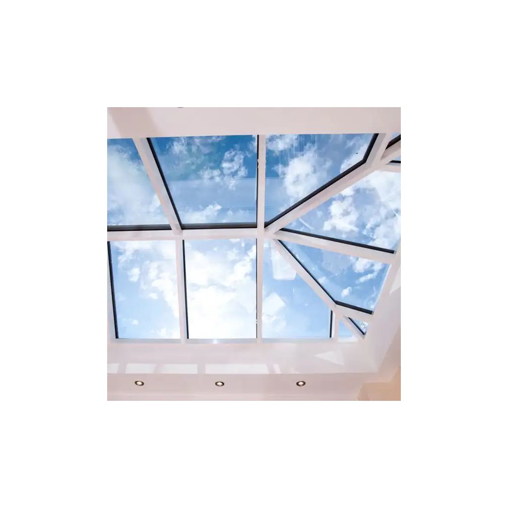 Atlas Roof Lantern - Traditional Style (1000mm x 2000mm) In Black (Ral 9005) - Double Glazed - Self clean Solar Blue Image