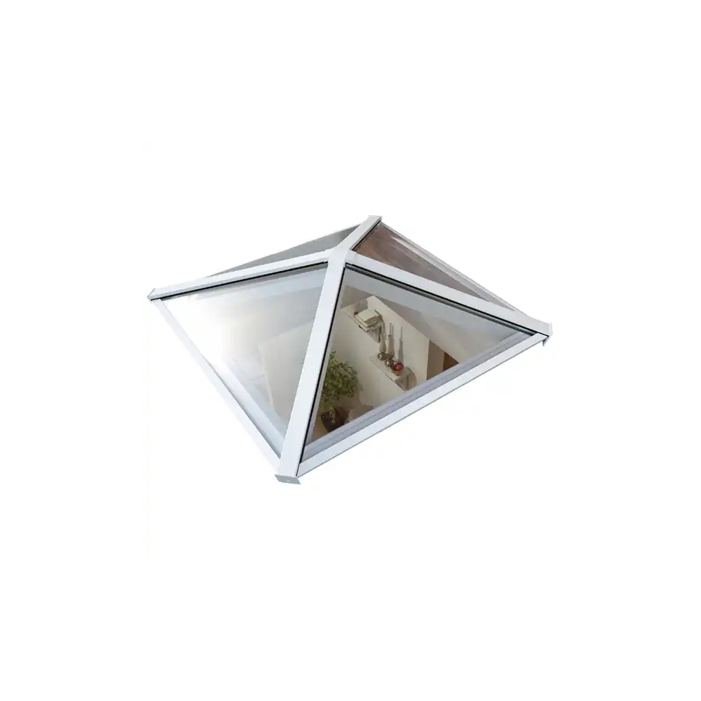 Atlas Square/Pyramid Lantern (1750mm x 1750mm) In White - Double Glazed - Self clean Solar Blue Image