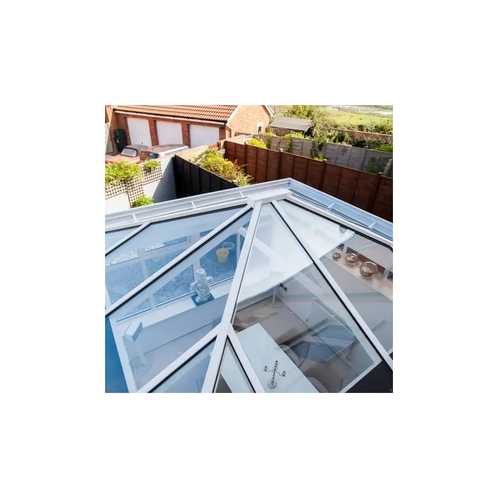 Atlas Square/Pyramid Lantern (2000mm x 2000mm) In Grey (Ral 7016) - Double Glazed - Self clean Solar Blue Image