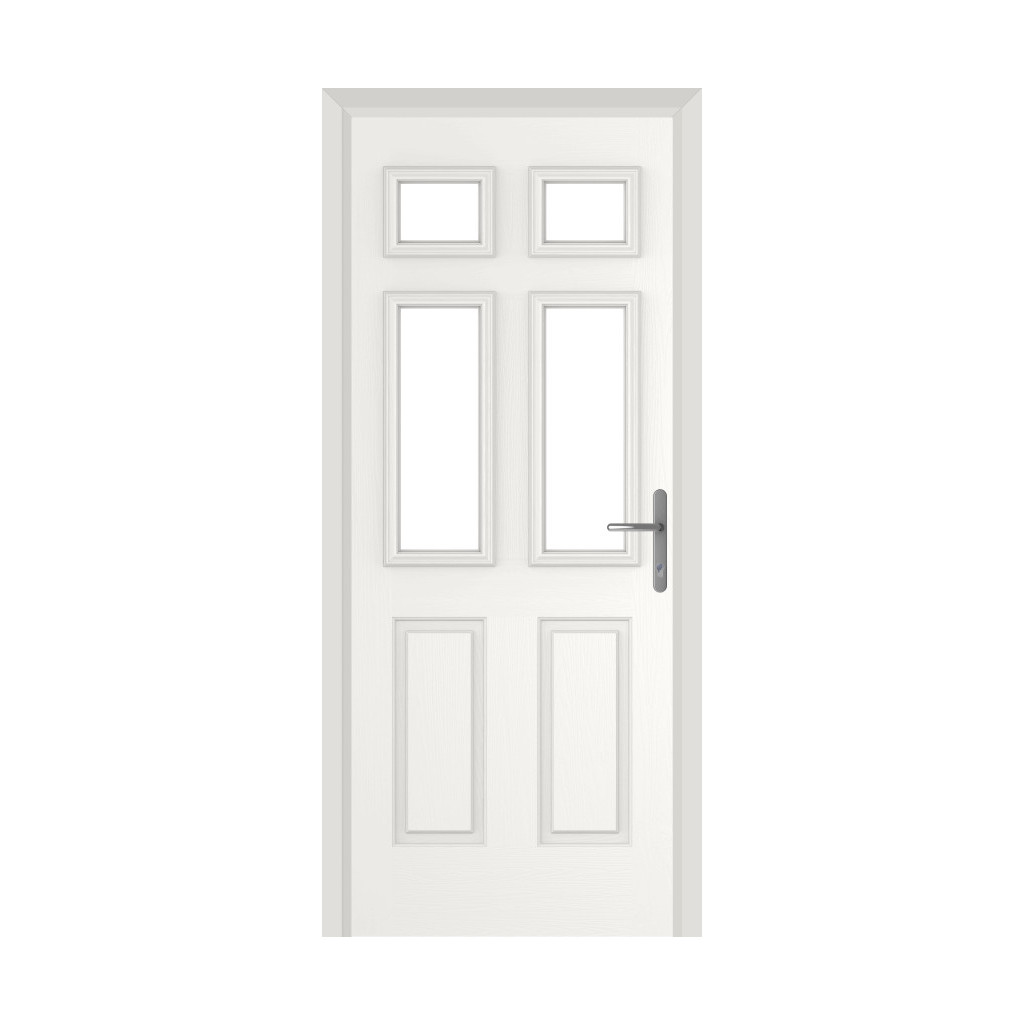 Comp Door Middleton Glazed 4 Composite Door In White Image