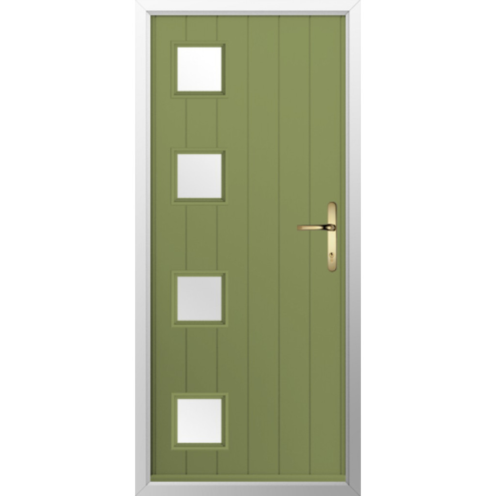 Solidor Milano Composite Contemporary Door In Forest Green Image