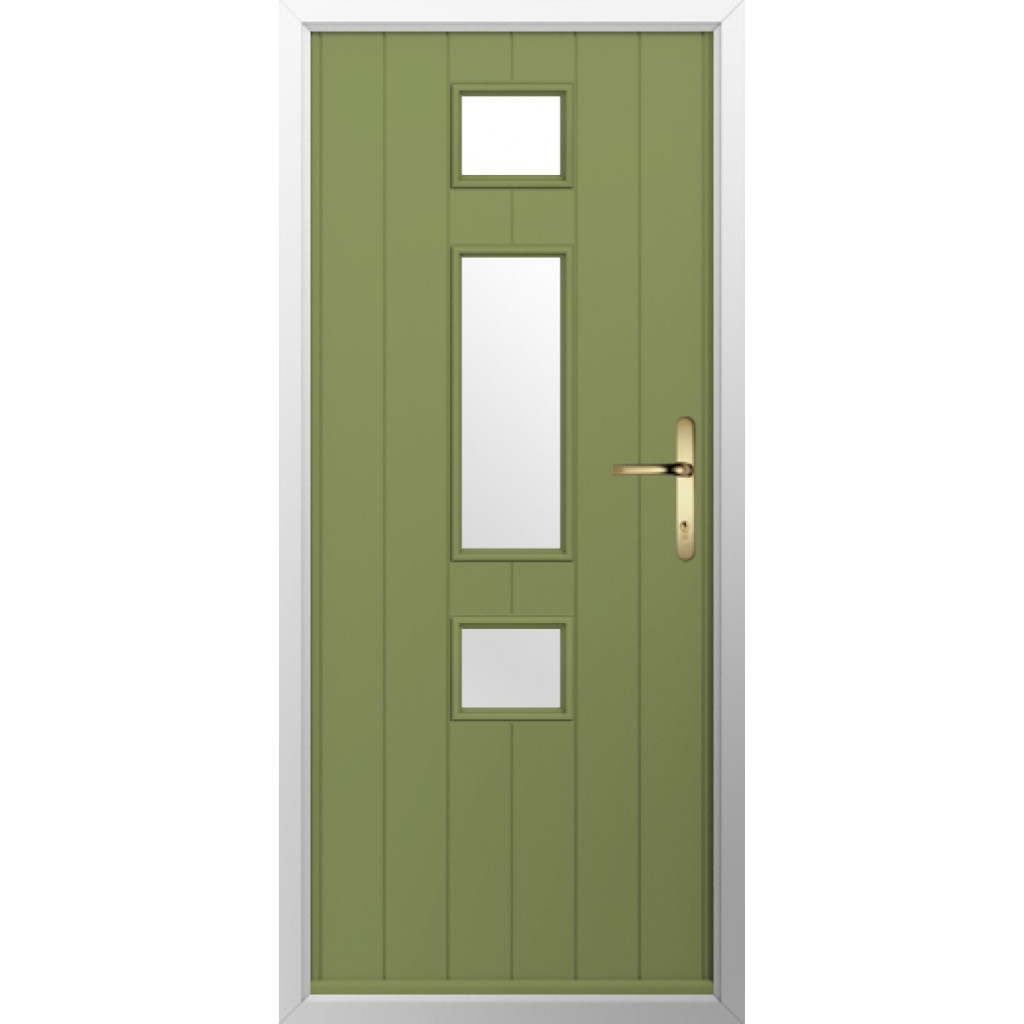 Solidor Genoa Composite Contemporary Door In Forest Green Image