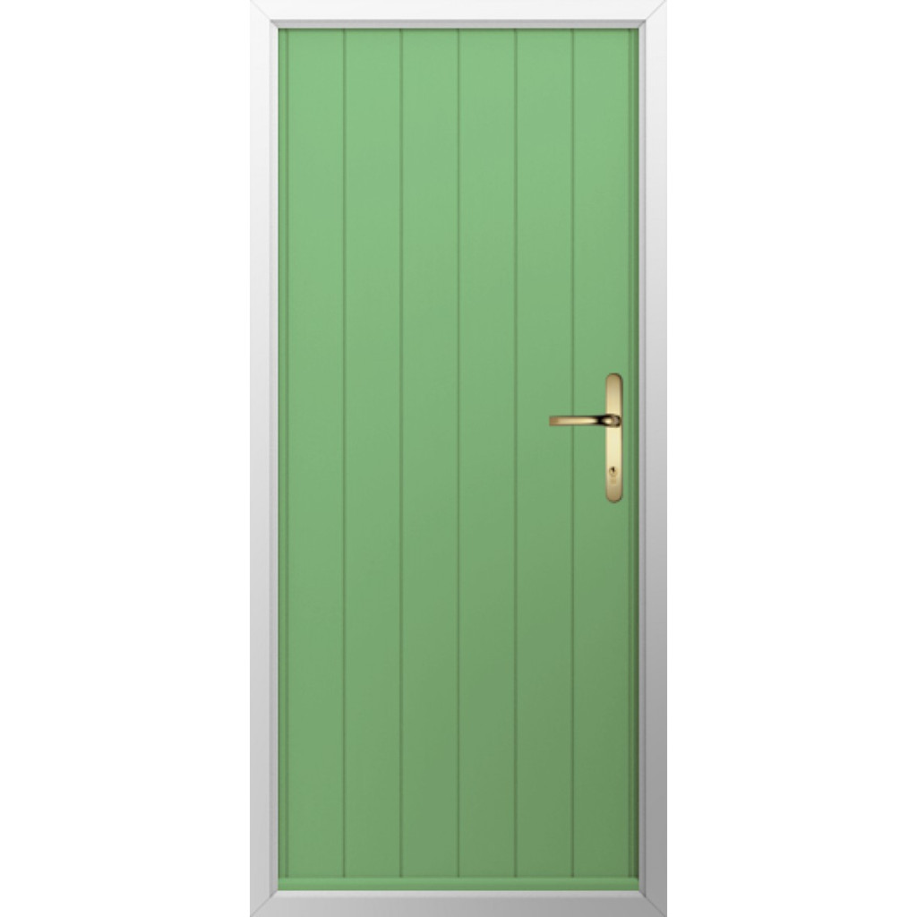 Solidor Ancona Solid Composite Contemporary Door In Pistachio Green Image