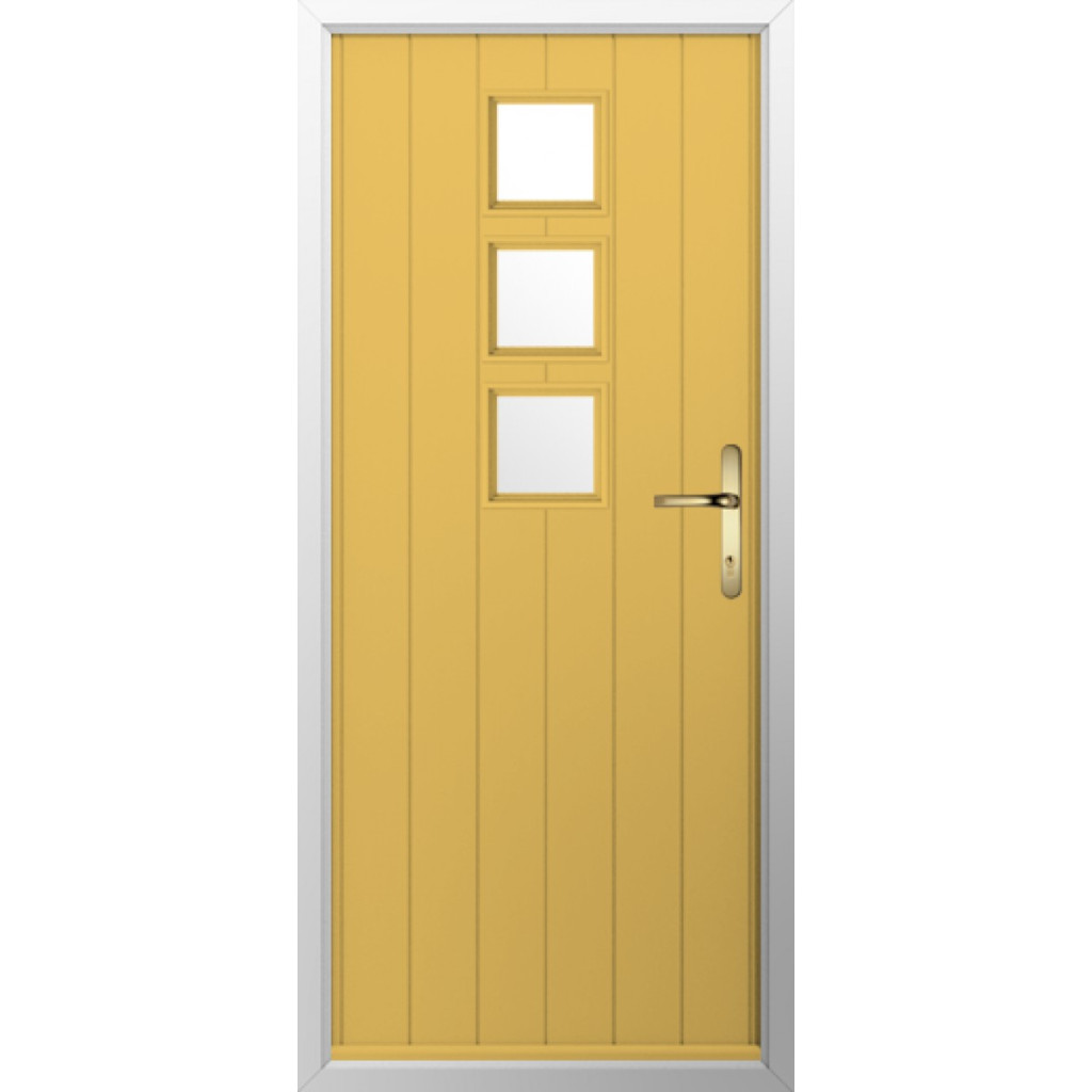 Solidor Naples Composite Contemporary Door In Buttercup Yellow Image