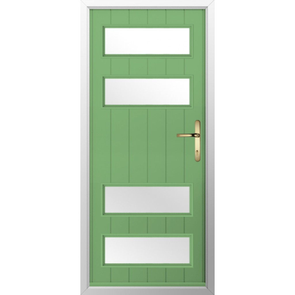 Solidor Sorrento Composite Contemporary Door In Pistachio Green Image