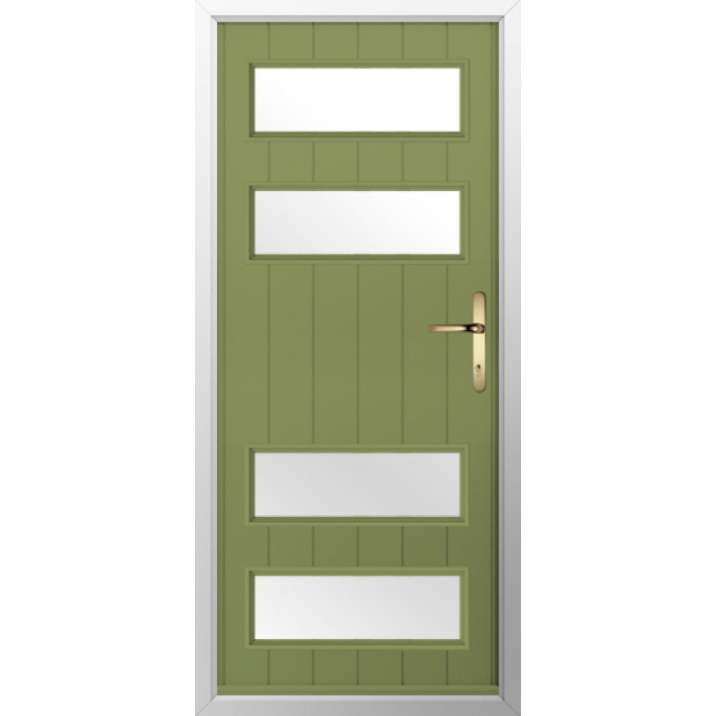 Solidor Sorrento Composite Contemporary Door In Forest Green Image