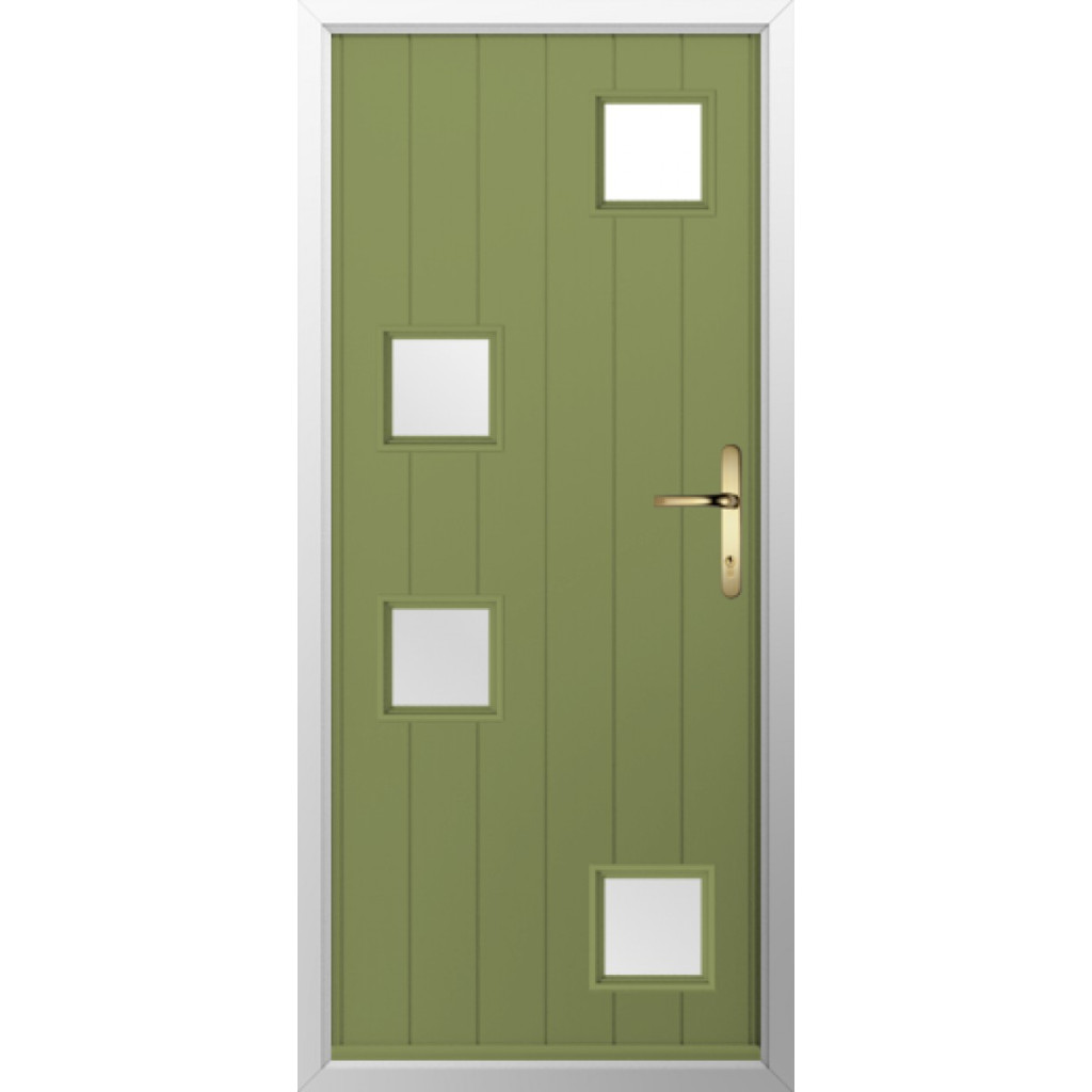 Solidor Modena Composite Contemporary Door In Forest Green Image