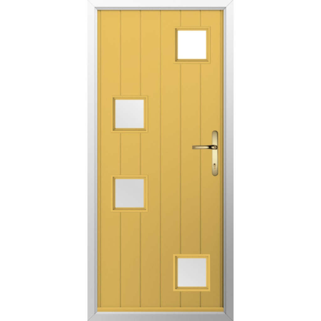 Solidor Modena Composite Contemporary Door In Buttercup Yellow Image