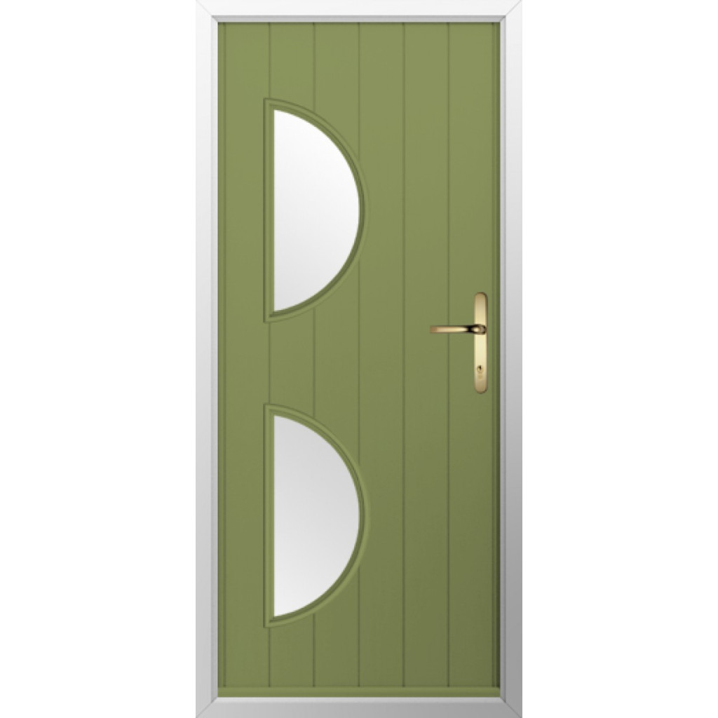 Solidor Siena Composite Contemporary Door In Forest Green Image