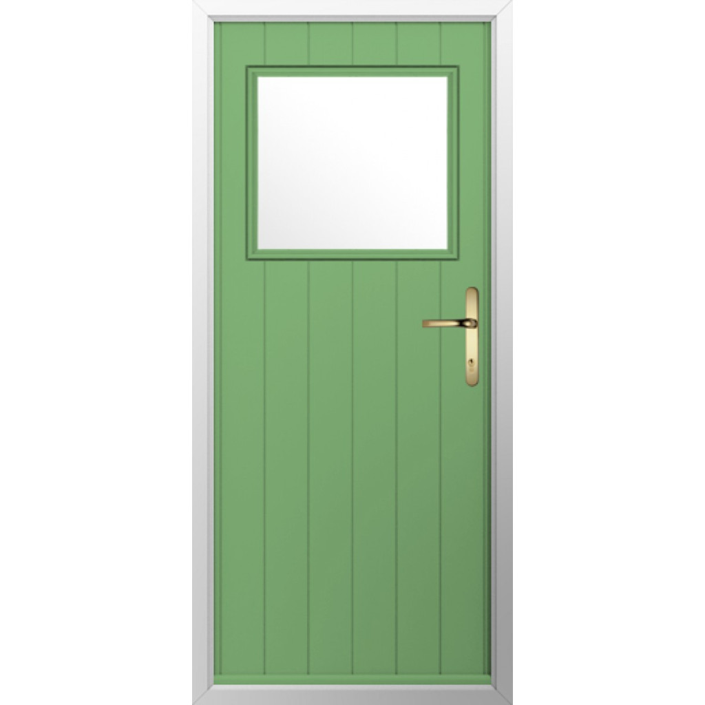 Solidor Trieste Composite Contemporary Door In Pistachio Green Image
