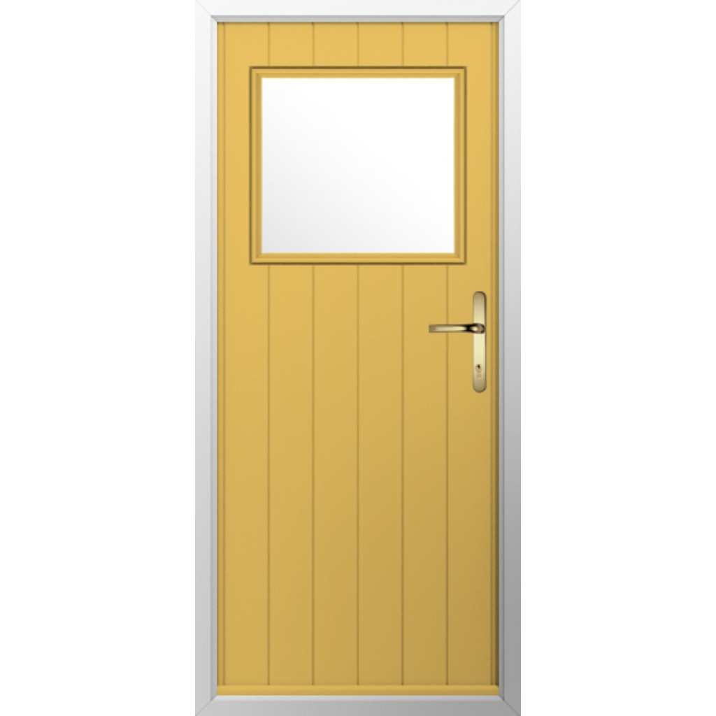 Solidor Trieste Composite Contemporary Door In Buttercup Yellow Image