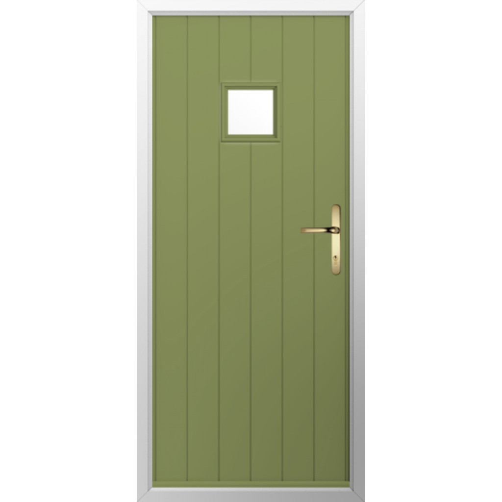 Solidor Flint Square Composite Traditional Door In Forest Green Image