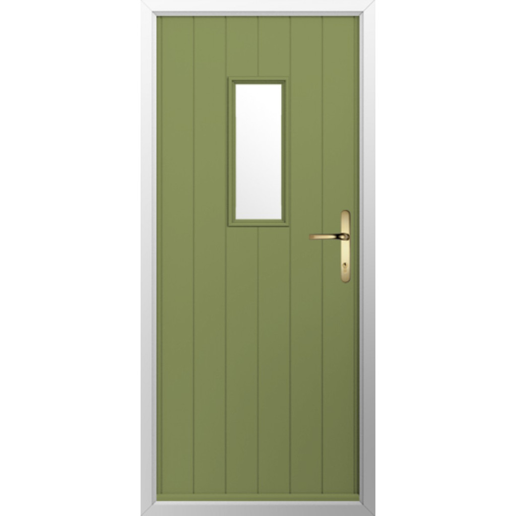 Solidor Flint 2 Composite Traditional Door In Forest Green Image