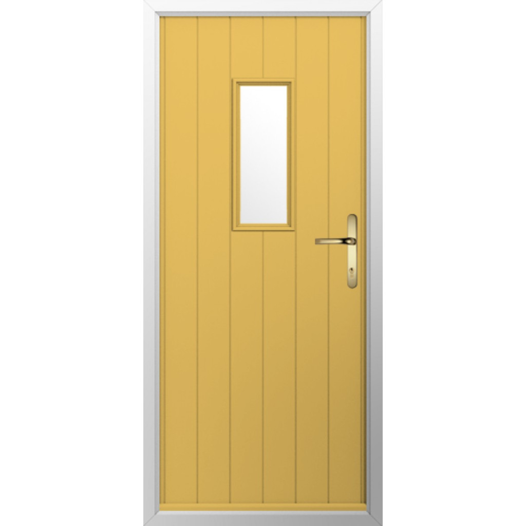 Solidor Flint 2 Composite Traditional Door In Buttercup Yellow Image