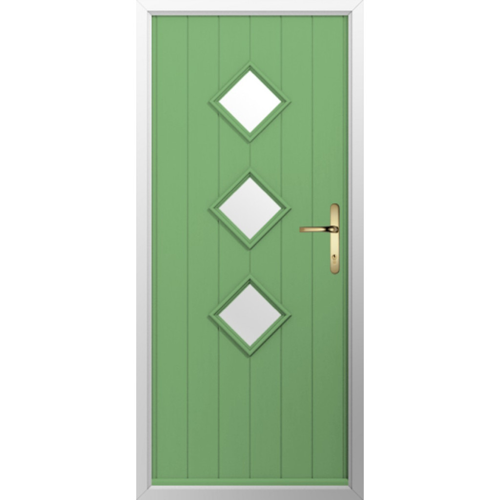 Solidor Flint 3 Composite Traditional Door In Pistachio Green Image