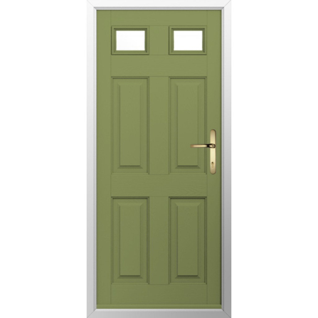 Solidor Tenby 2 Composite Traditional Door In Forest Green Image