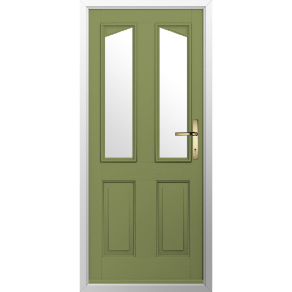 Solidor Harlech 2 Composite Traditional Door In Forest Green Image