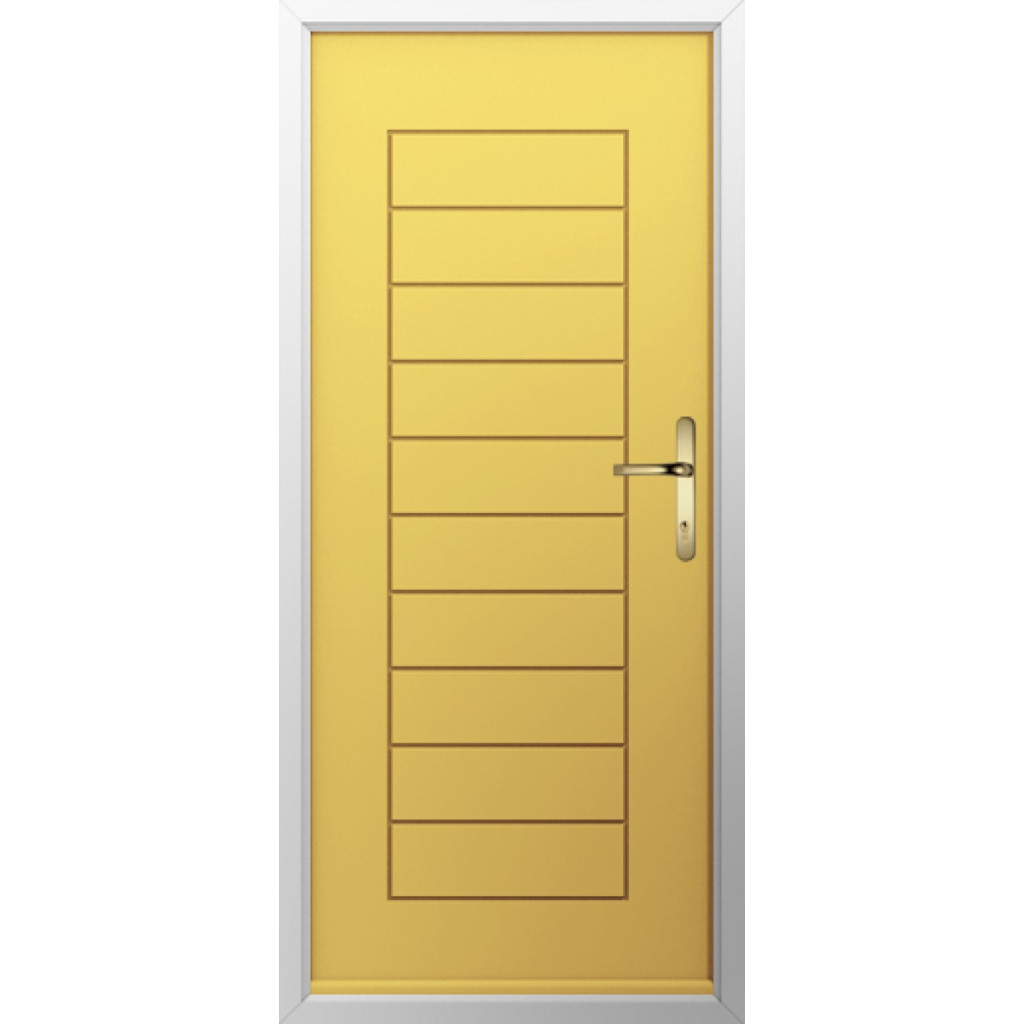 Solidor Windsor Solid Composite Traditional Door In Buttercup Yellow Image