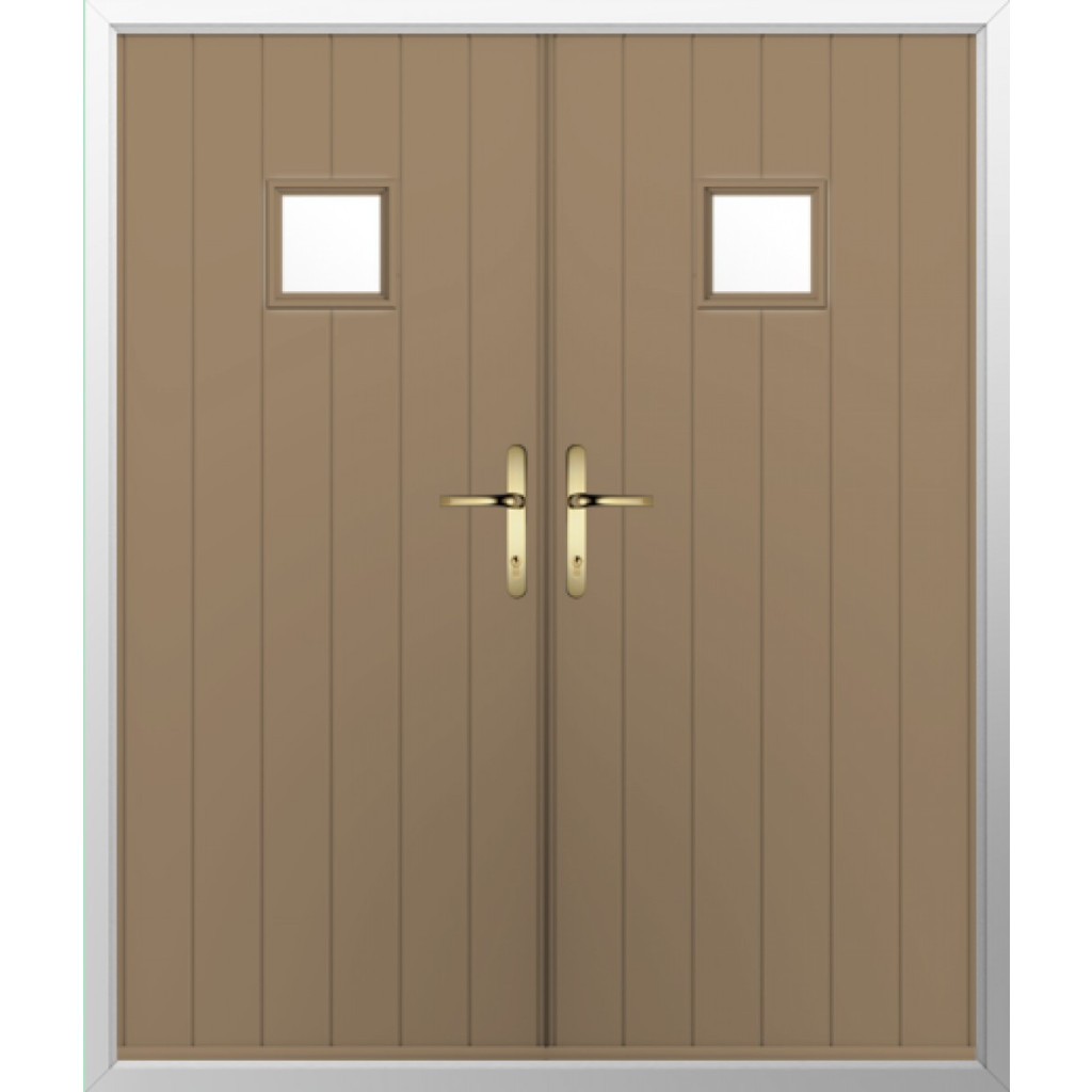 Solidor Flint Square Composite French Door In Truffle Brown Image