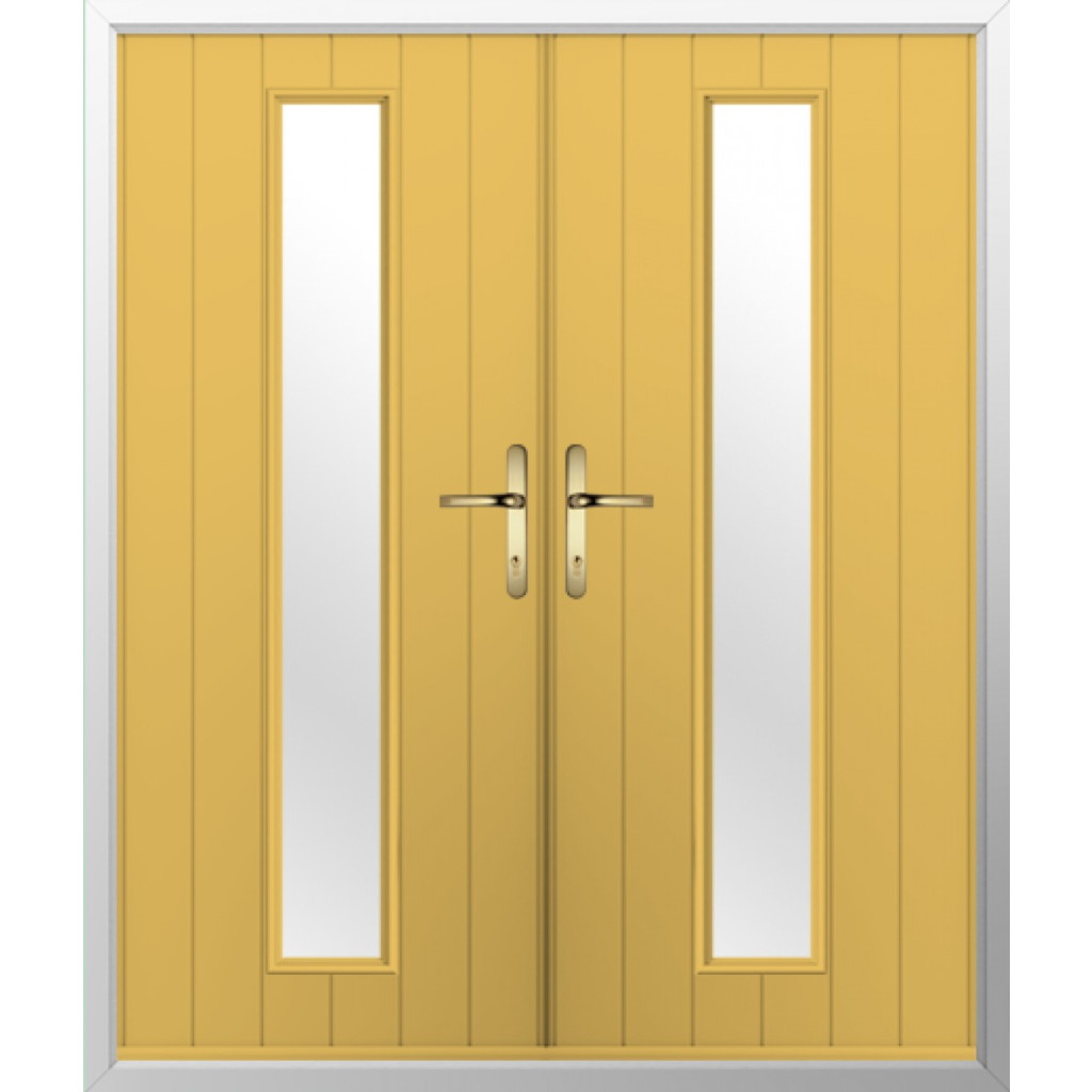 Solidor Amalfi Composite French Door In Buttercup Yellow Image