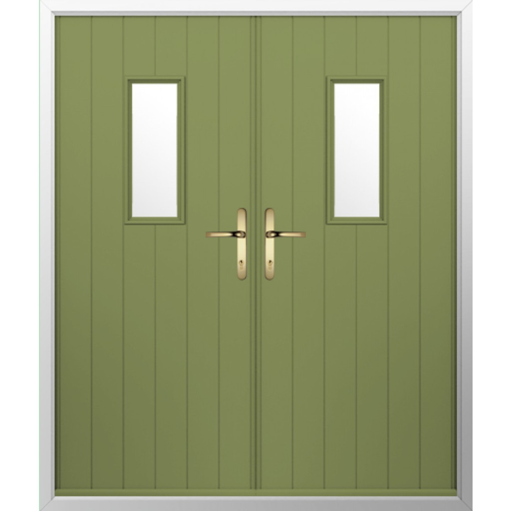 Solidor Ancona Composite French Door In Forest Green Image