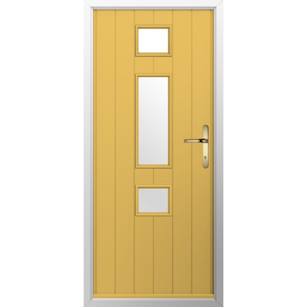 Solidor Genoa Composite Contemporary Door In Buttercup Yellow Image