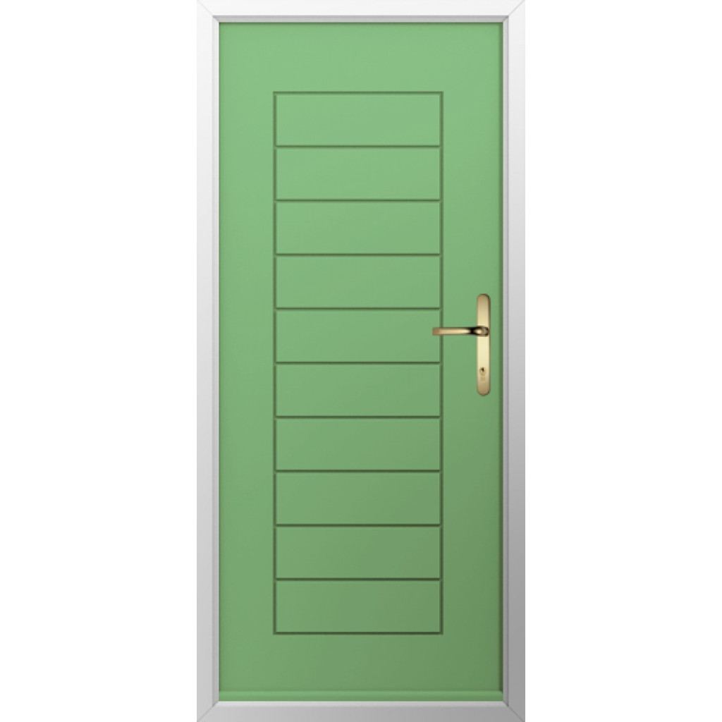 Solidor Palermo Solid Composite Contemporary Door In Pistachio Green Image