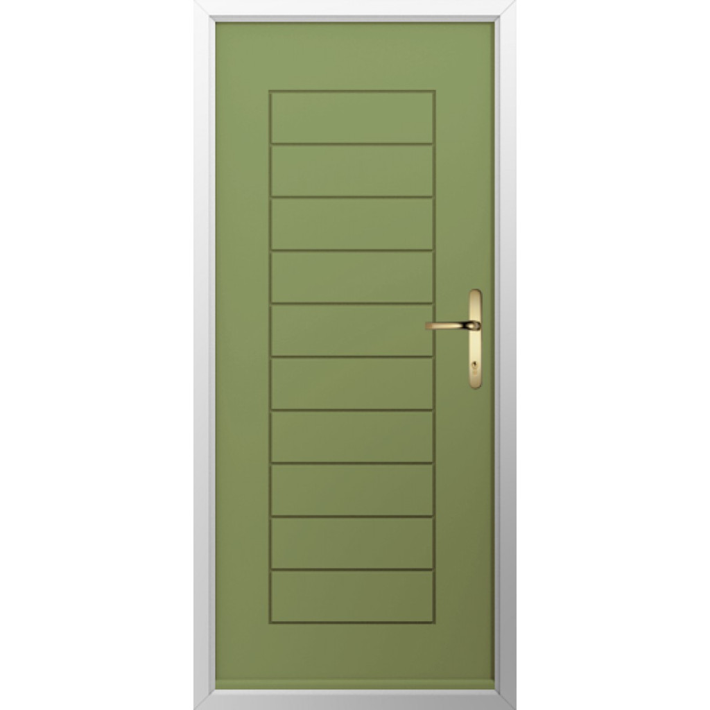Solidor Palermo Solid Composite Contemporary Door In Forest Green Image
