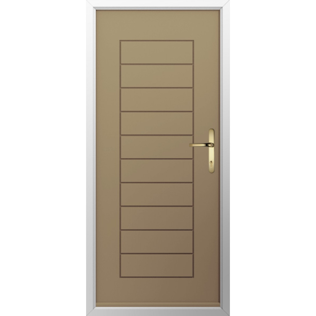 Solidor Palermo Solid Composite Contemporary Door In Truffle Brown Image