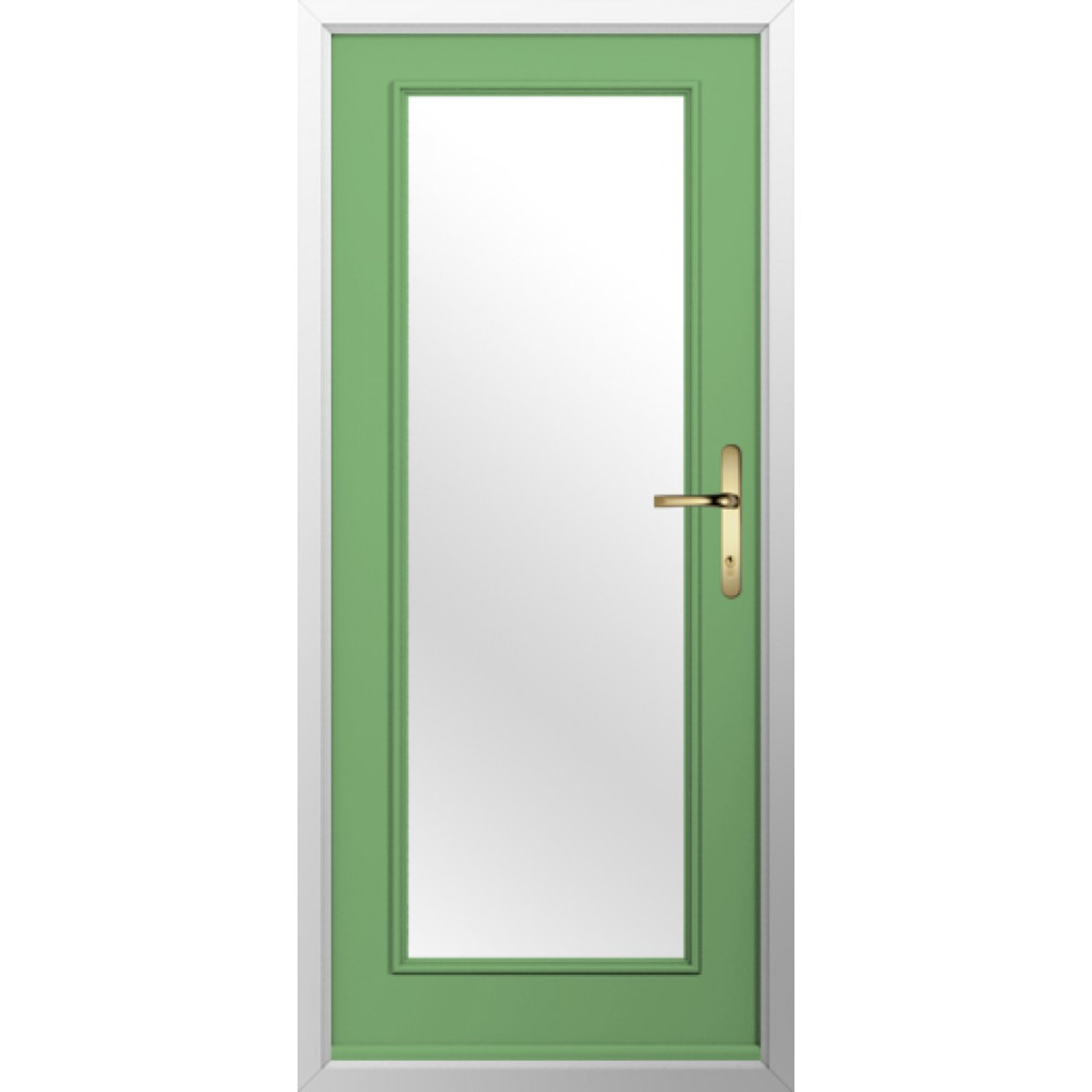 Solidor Palermo Full Glazed Composite Contemporary Door In Pistachio Green Image