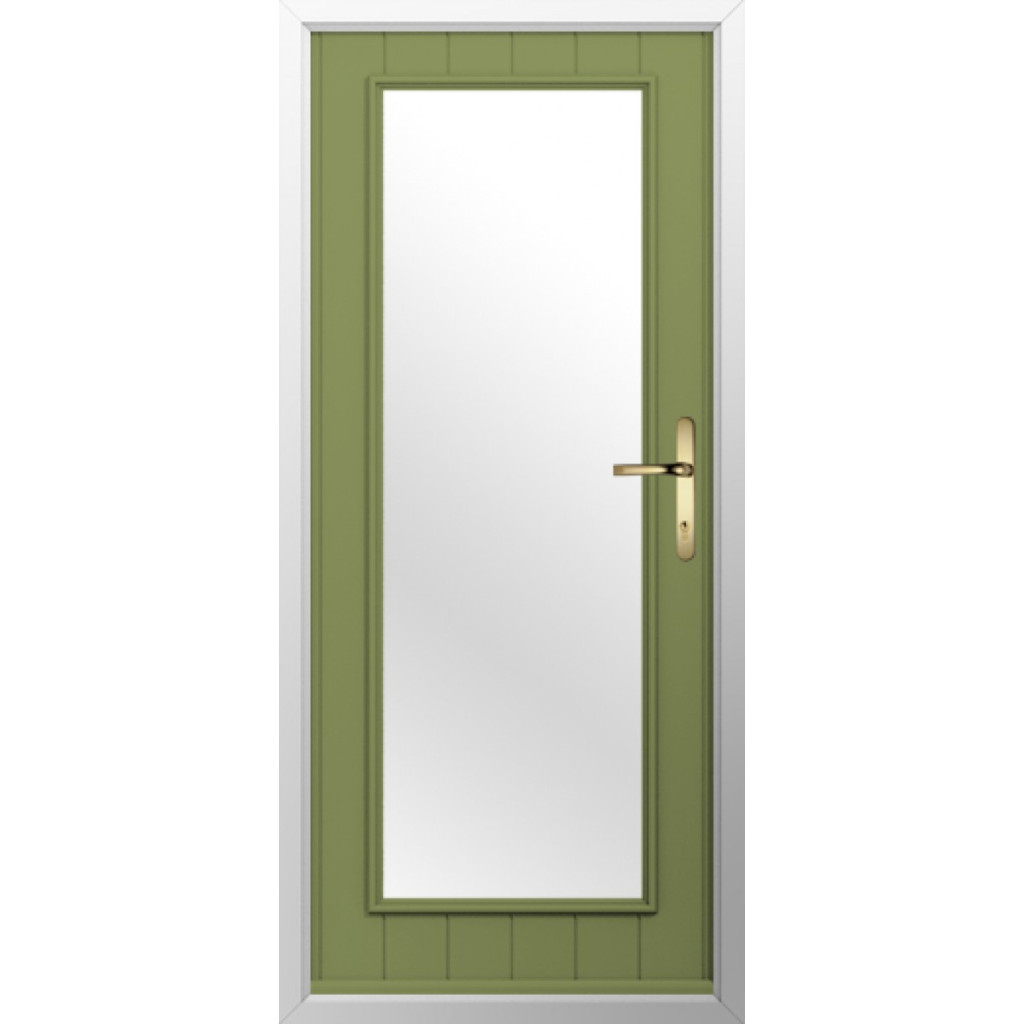 Solidor Biella Composite Contemporary Door In Forest Green Image