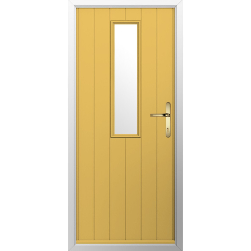 Solidor Turin Composite Contemporary Door In Buttercup Yellow Image
