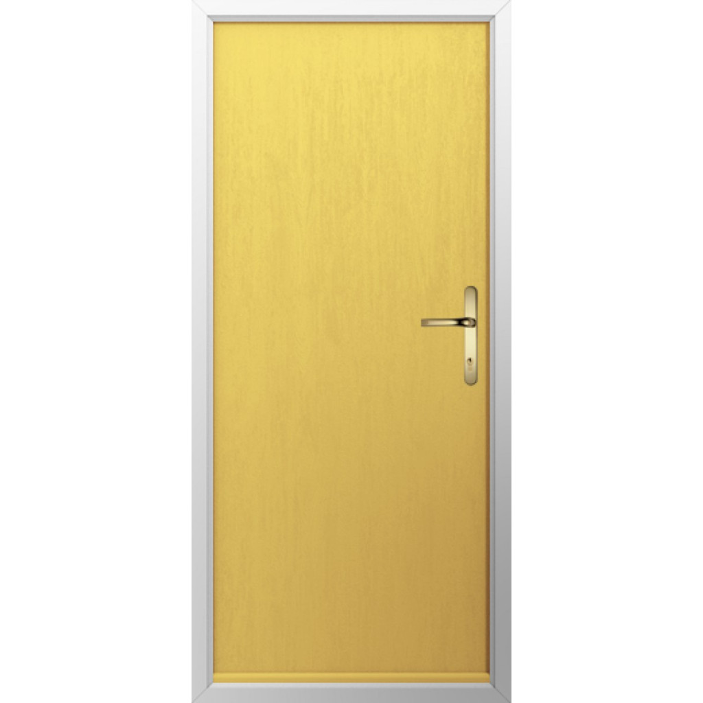 Solidor Verona Solid Composite Contemporary Door In Buttercup Yellow Image