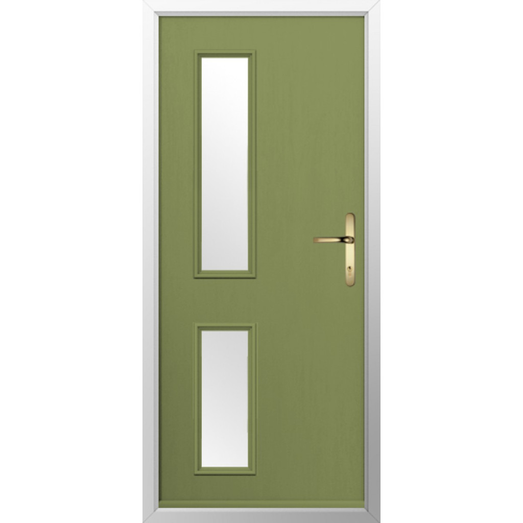 Solidor Garda Composite Contemporary Door In Forest Green Image