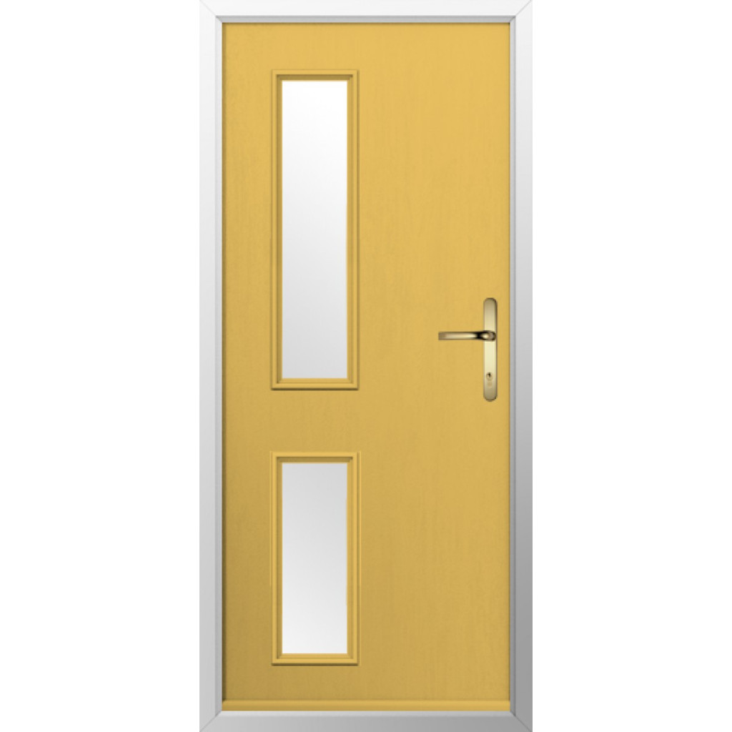 Solidor Garda Composite Contemporary Door In Buttercup Yellow Image