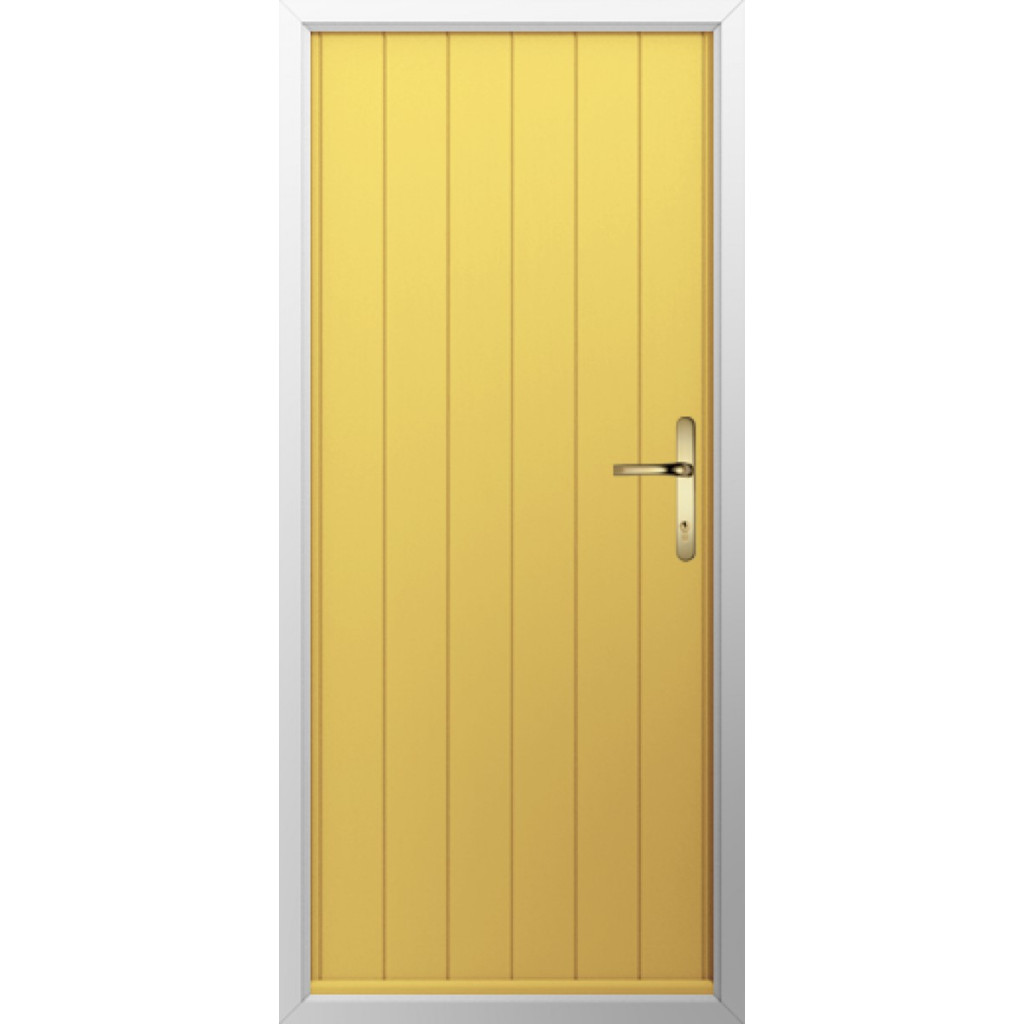 Solidor Flint Solid Composite Traditional Door In Buttercup Yellow Image