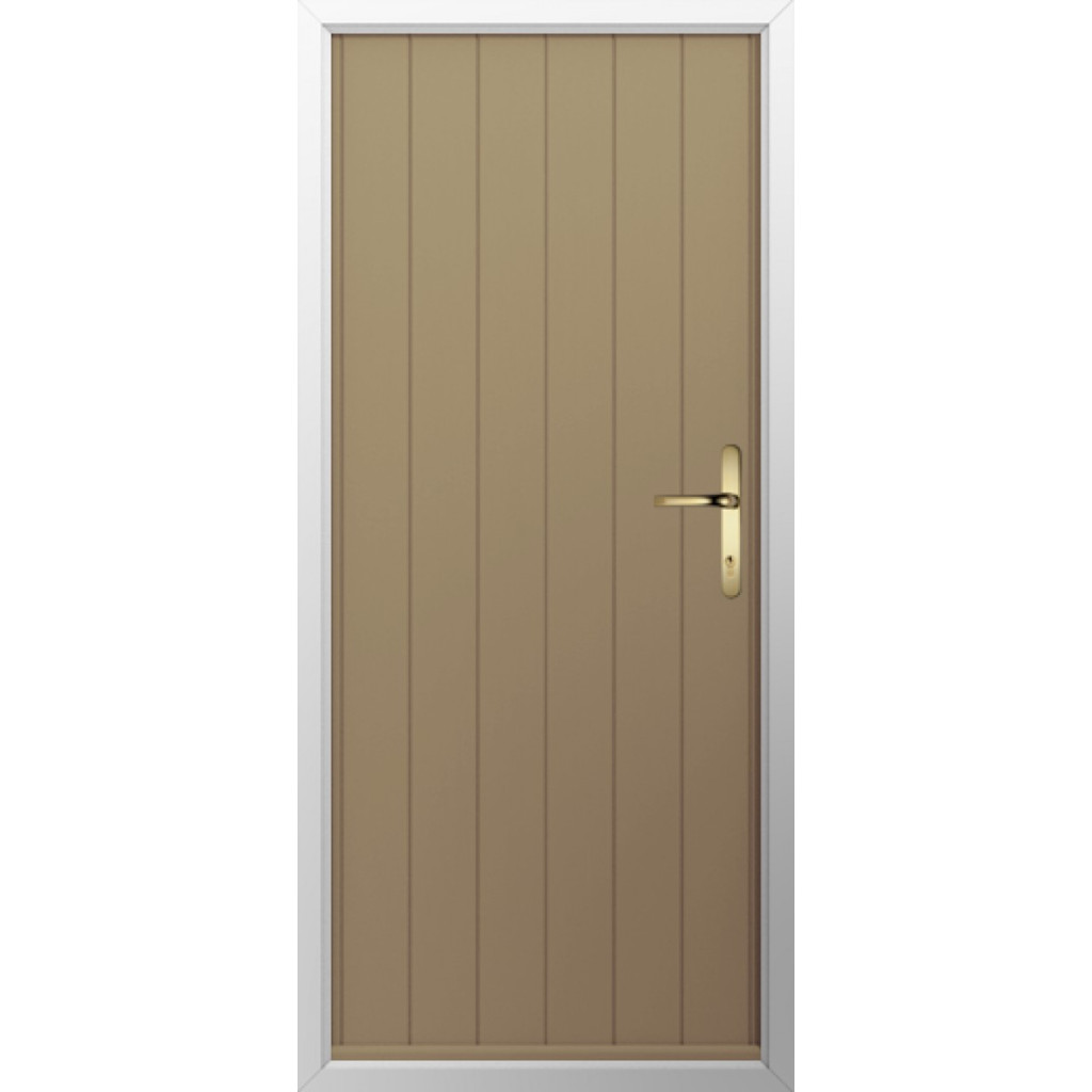 Solidor Flint Solid Composite Traditional Door In Truffle Brown Image