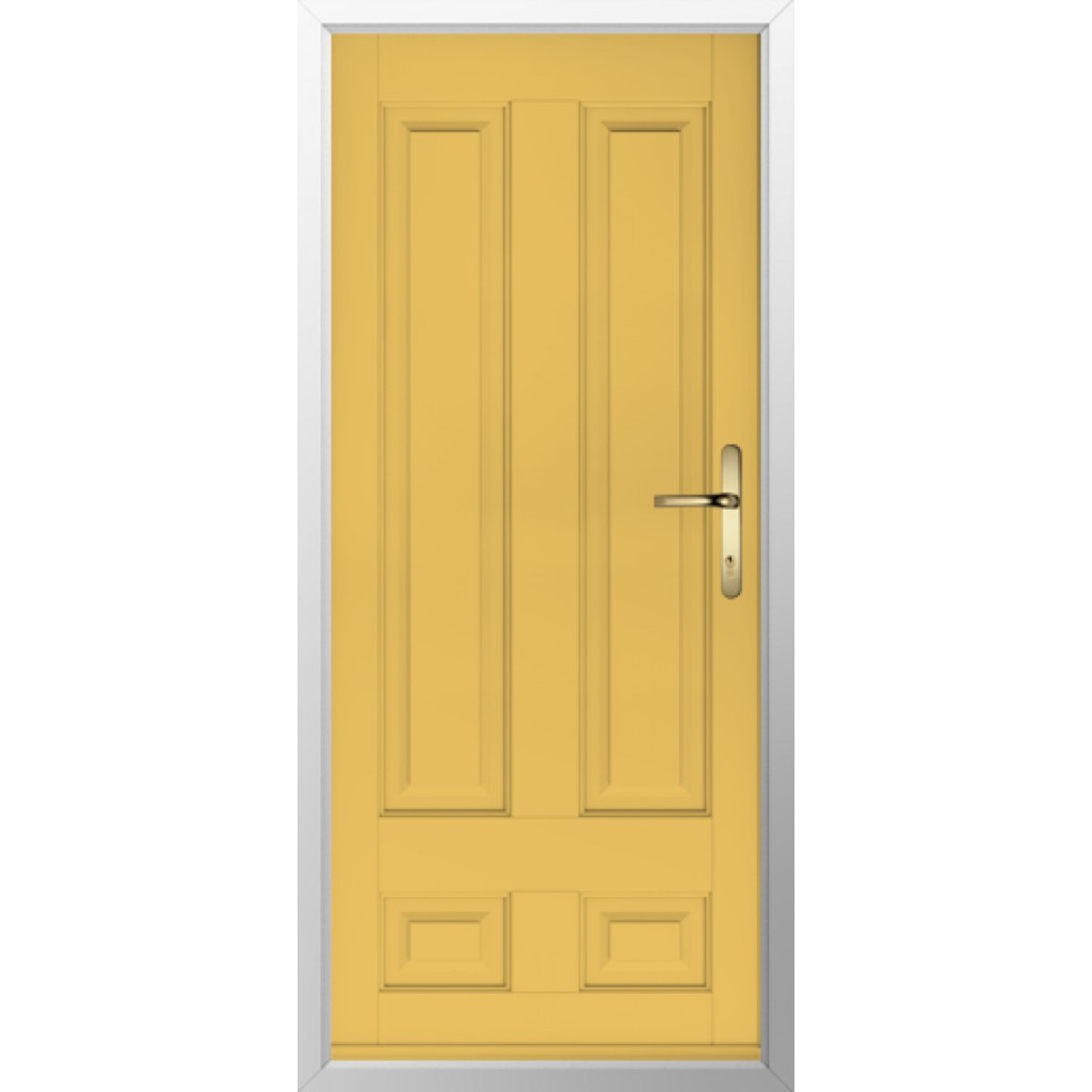 Solidor Edinburgh Solid Composite Traditional Door In Buttercup Yellow Image