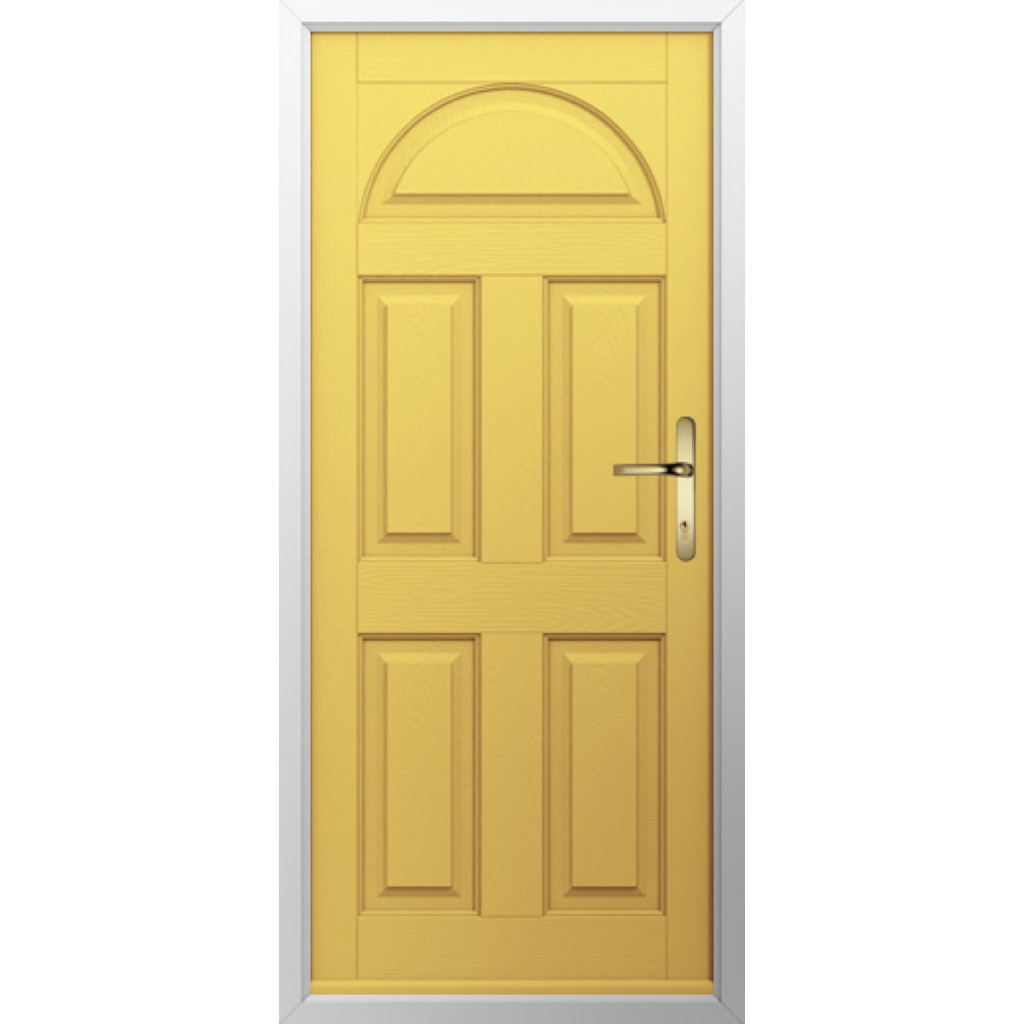 Solidor Conway Solid Composite Traditional Door In Buttercup Yellow Image