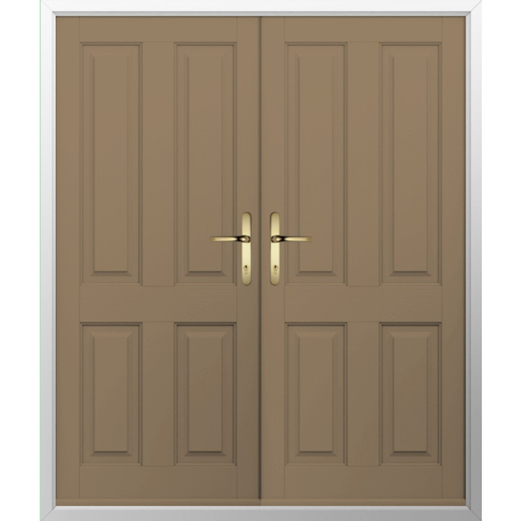 Solidor Ludlow Solid Composite French Door In Truffle Brown Image