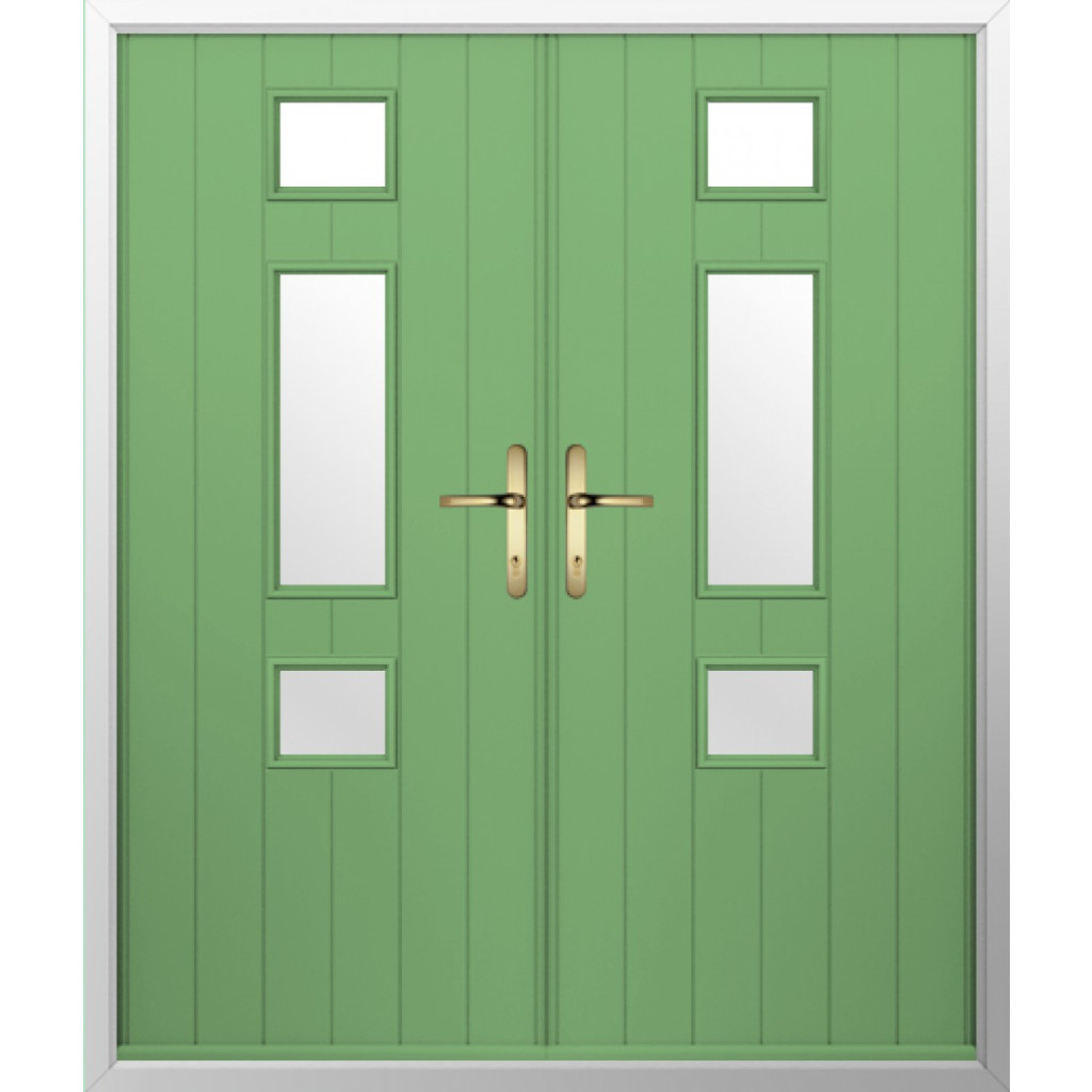 Solidor Genoa Composite French Door In Pistachio Green Image
