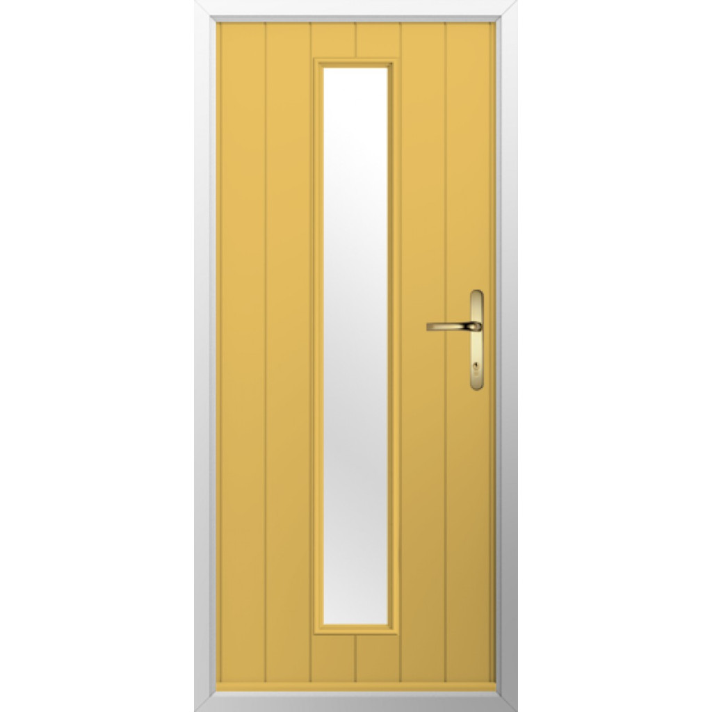 Solidor Amalfi Composite Contemporary Door In Buttercup Yellow Image